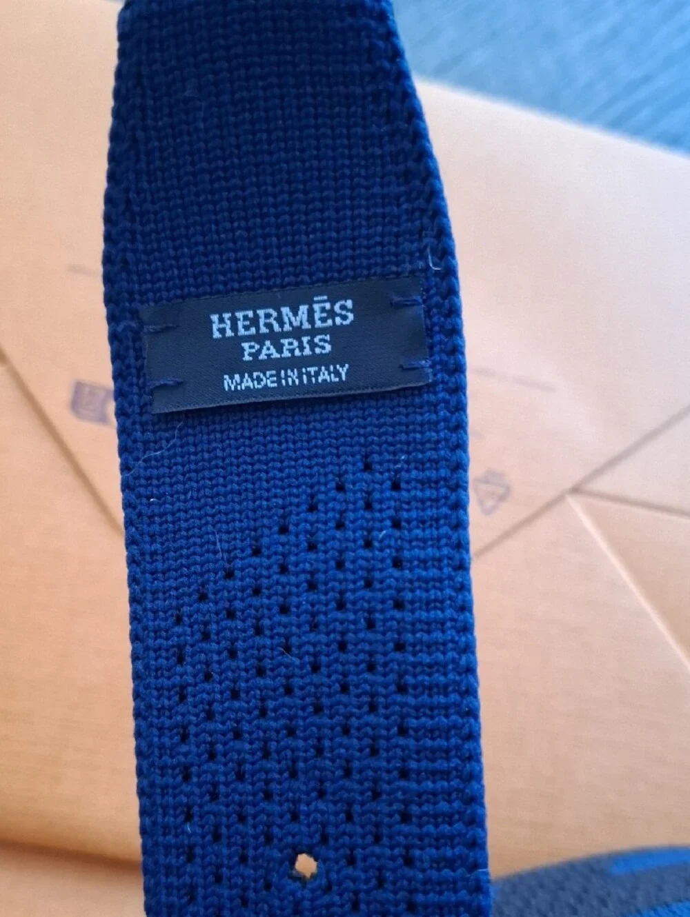 Hermes Royal Blue Woven Fabric Belt